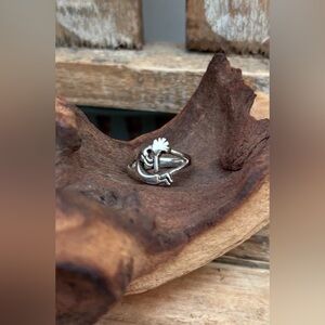 Vintage Native American Solid Sterling Silver Hopi Kokopelli Ring Sz 6.25 New!